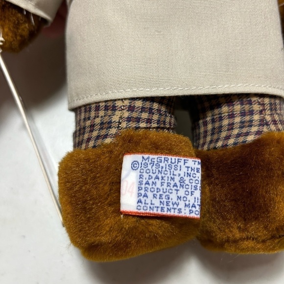Vintage McGruff The Crime Dog 10 inch Plush~ 1981~ Dakin~ With Tags - Picture 3 of 8